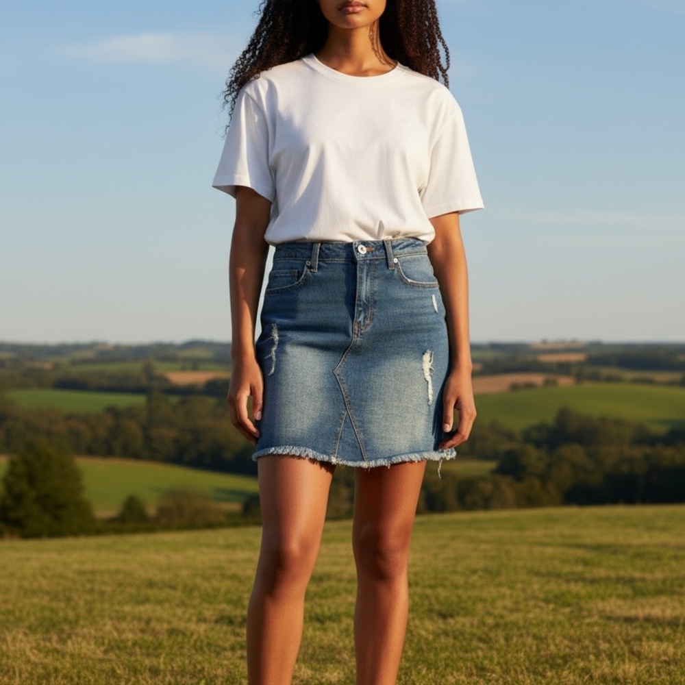 Denim skirt